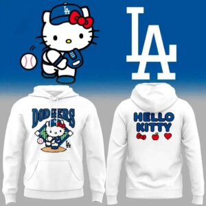 Los Angeles Dodgers Hello Kitty 2026 White Hoodie