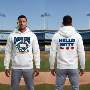 Los Angeles Dodgers Hello Kitty 2026 White Hoodie