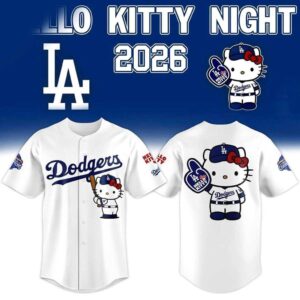 Los Angeles Dodgers Hello Kitty Night 2026 New Baseball Jersey