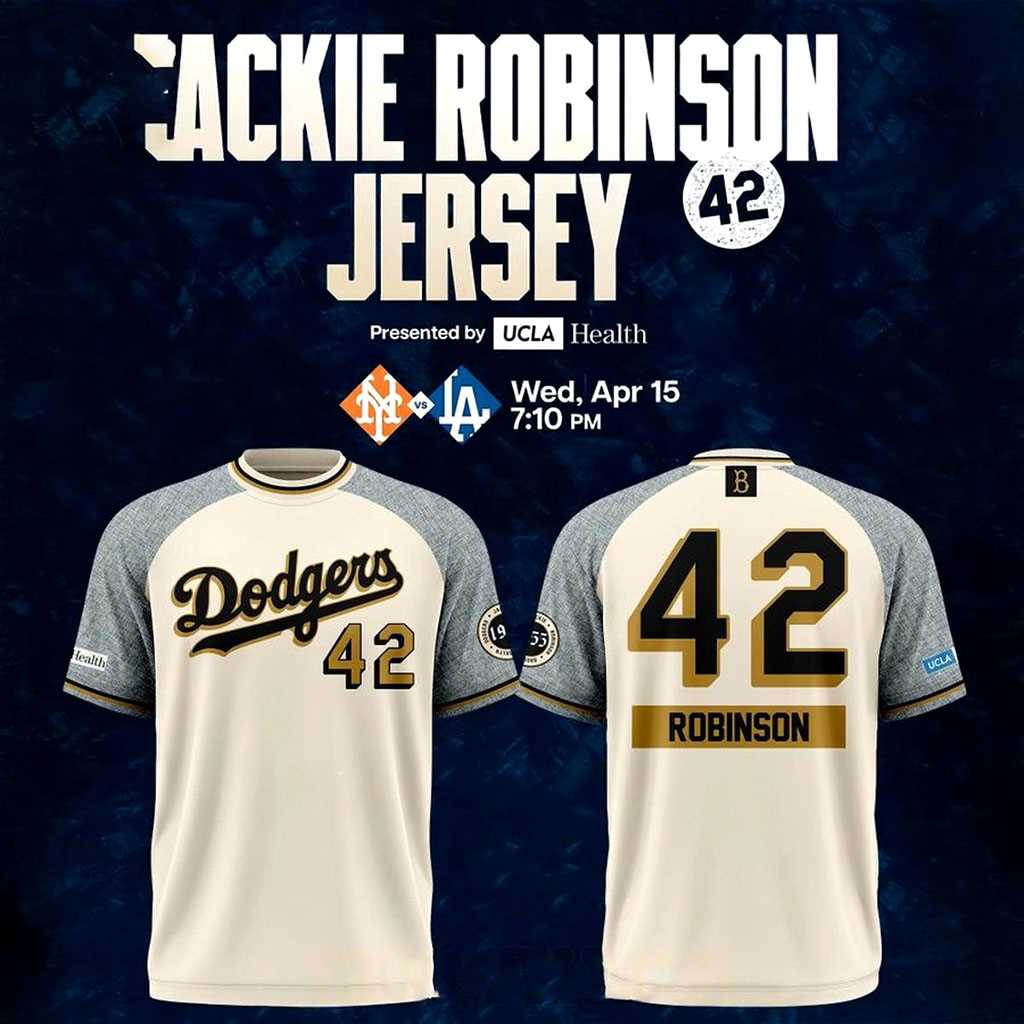 Los Angeles Dodgers Jackie Robinson 2026 Uniform Tee Hoodies Los Angeles Dodgers Jackie Robinson 2026 Uniform Tee Hoodies
