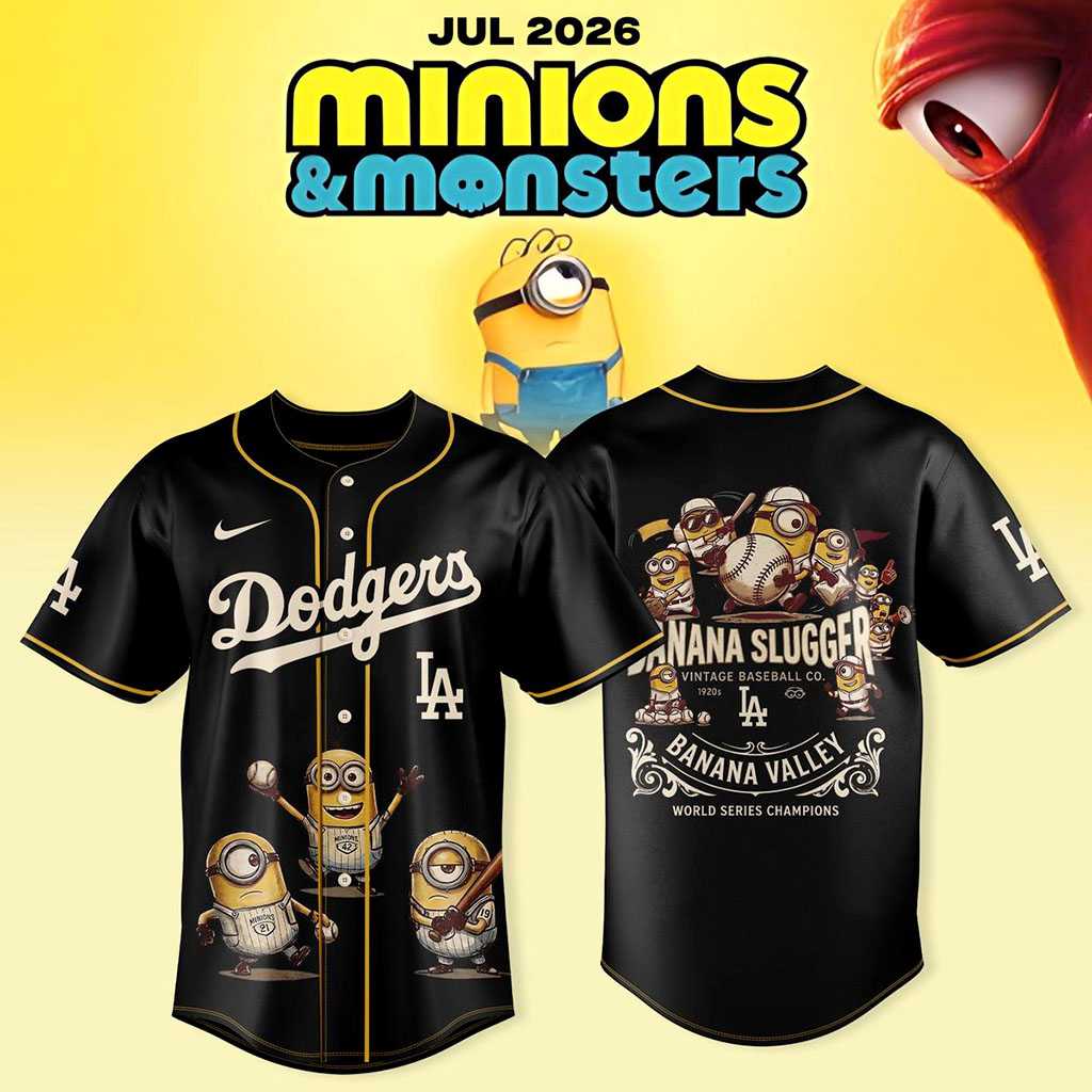 Los Angeles Dodgers Minions Monsters 2026 Vintage 1920s Baseball Jersey Los Angeles Dodgers Minions Monsters 2026 Vintage 1920s Baseball Jersey