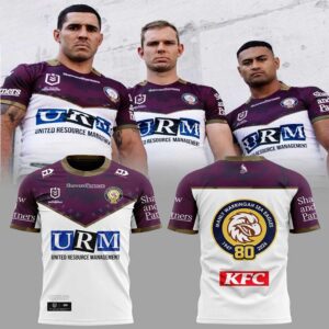Manly Warringah Sea Eagles 2026 Anniversary 80 Years Tee Hoodie