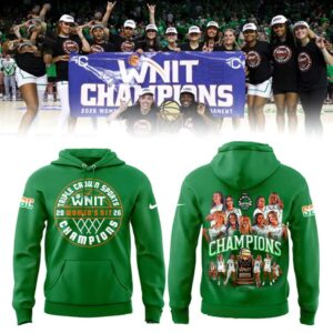 Marshall Thundering Herd 2026 D3 MBB National Champions Tee Hoodie in green, featuring bold championship graphics on front & back.