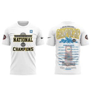 Mary Washington Eagles Men's Basketball 2026 NCAA DIII National Champions Hoodie. White, front 