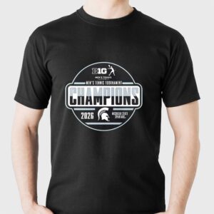 Michigan State Spartans 2026 Big Ten Mens Tennis Tournament Champions Locker Room Shirt