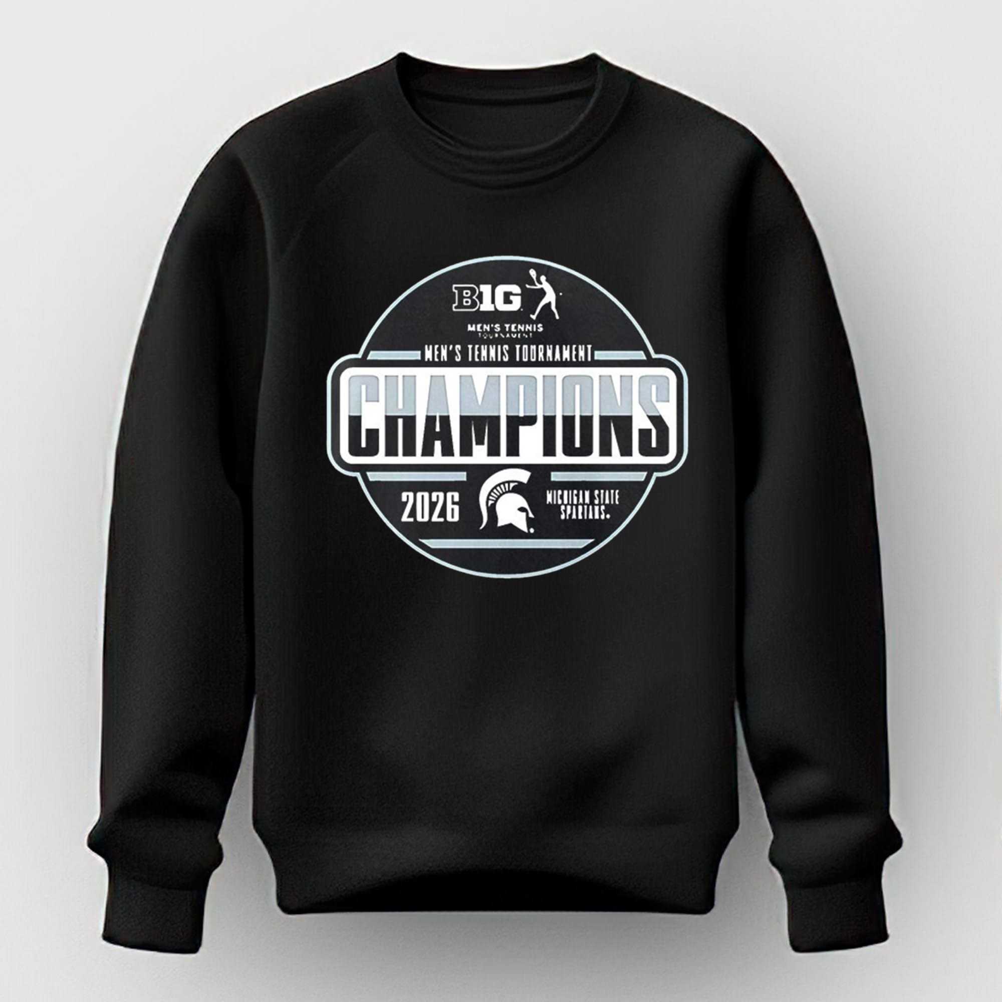 Michigan State Spartans 2026 Big Ten Mens Tennis Tournament Champions Locker Room Shirt