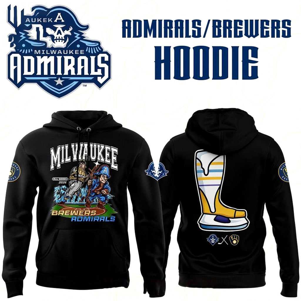 Milwaukee Admirals Milwaukee Brewers 2026 Brew Crew Tee Hoodie Milwaukee Admirals Milwaukee Brewers 2026 Brew Crew Tee Hoodie