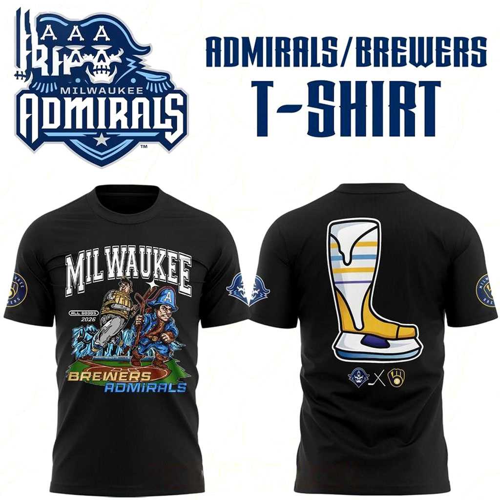 Milwaukee Admirals Milwaukee Brewers 2026 Brew Crew Tee Hoodie Milwaukee Admirals Milwaukee Brewers 2026 Brew Crew Tee Hoodie