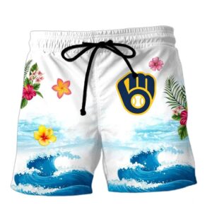 Milwaukee Brewers Collection Summer Aloha 2026 Hawaiian Shirt Beach Shorts