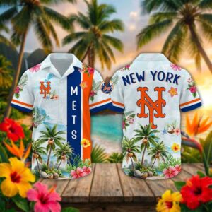 New York Mets Collection Summer Aloha 2026 Hawaiian Shirt Beach Shorts