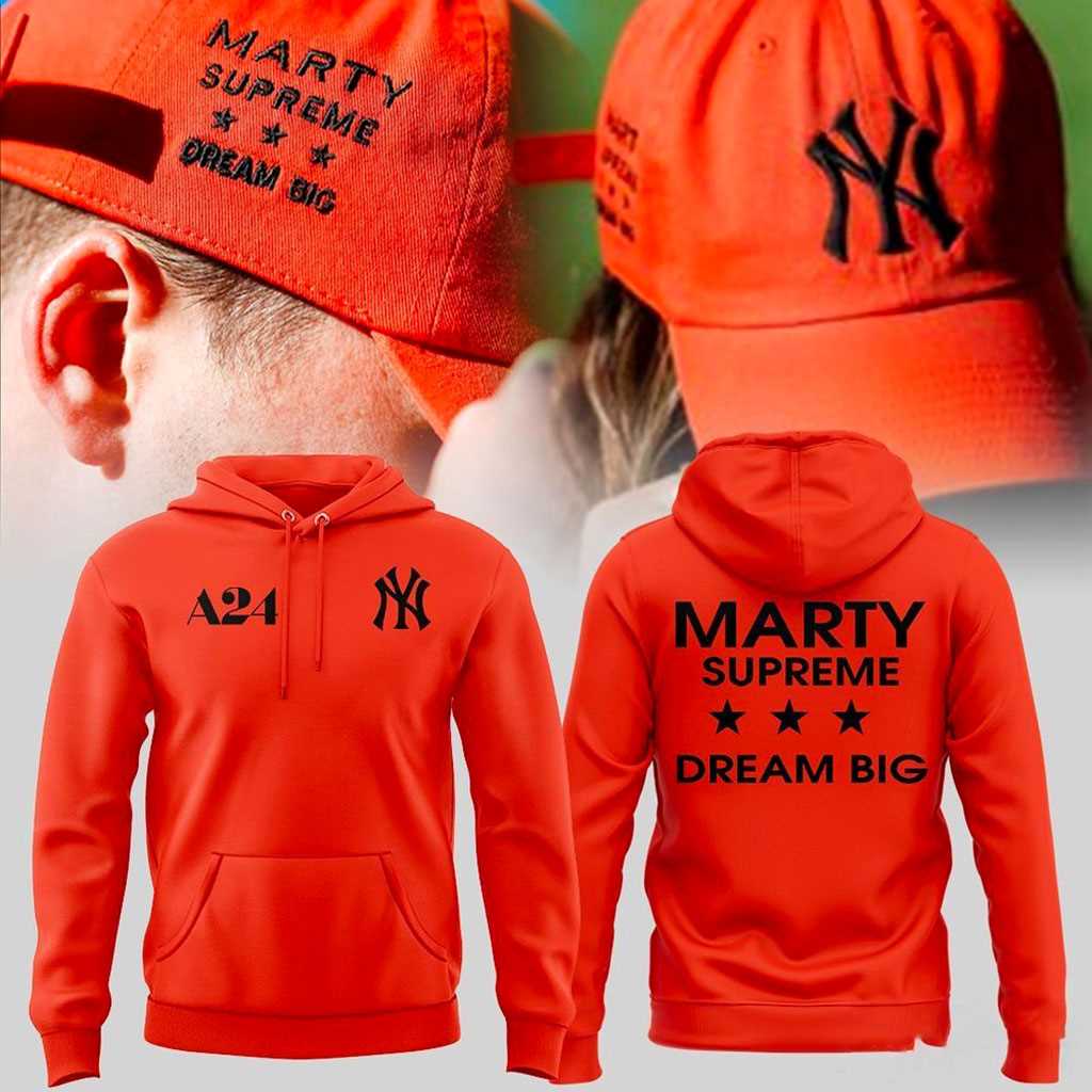 New York Yankees Marty Supreme Dream Big Hoodie Cap New York Yankees Marty Supreme Dream Big Hoodie Cap