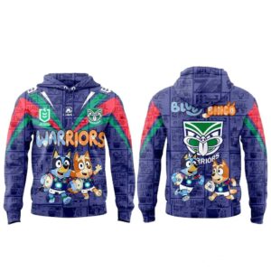 New Zealand Warriors Bluey And Bingo 2026 Hoodie