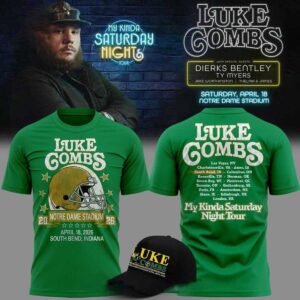 Notre Dame Fighting Irish 2026 Luke Combs My Kinda Saturday Night Tour Hoodie