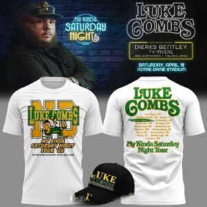 Notre Dame Fighting Irish 2026 Luke Combs My Kinda Saturday Night Tour Hoodie