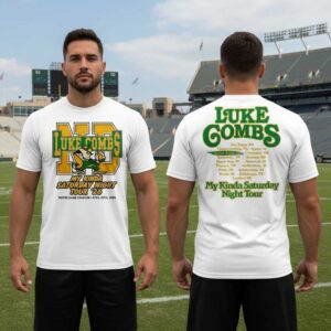 Notre Dame Fighting Irish 2026 Luke Combs My Kinda Saturday Night Tour Hoodie