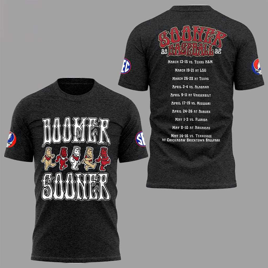 Oklahoma Sooners Grateful Dead Boomer Sooner Night 2026 Tee Hoodie Oklahoma Sooners Grateful Dead Boomer Sooner Night 2026 Tee Hoodie