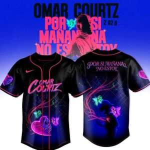 Omar Courtz MANANA NO ESTOY Tour 2026 Baseball Jersey