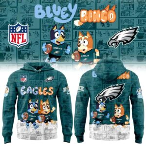 Philadelphia Eagles Bluey and Bingo Hoodie Philadelphia Eagles Bluey and Bingo Hoodie