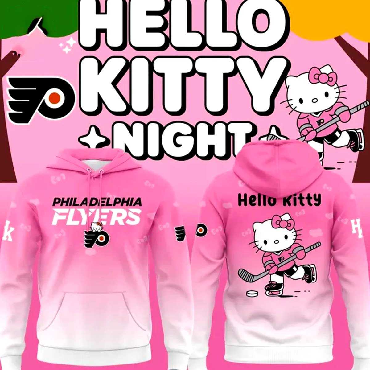 Philadelphia Flyers Hello Kitty 2026 Hoodie Philadelphia Flyers Hello Kitty 2026 Hoodie