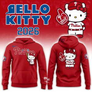 Philadelphia Phillies Hello Kitty 2026 Red Hoodie