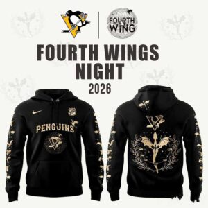 Pittsburgh Penguins Fourth Wings Night 2026 Black Hoodie