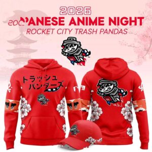 Rocket City Trash Pandas Japanese Night 2026 Red Tee Hoodie