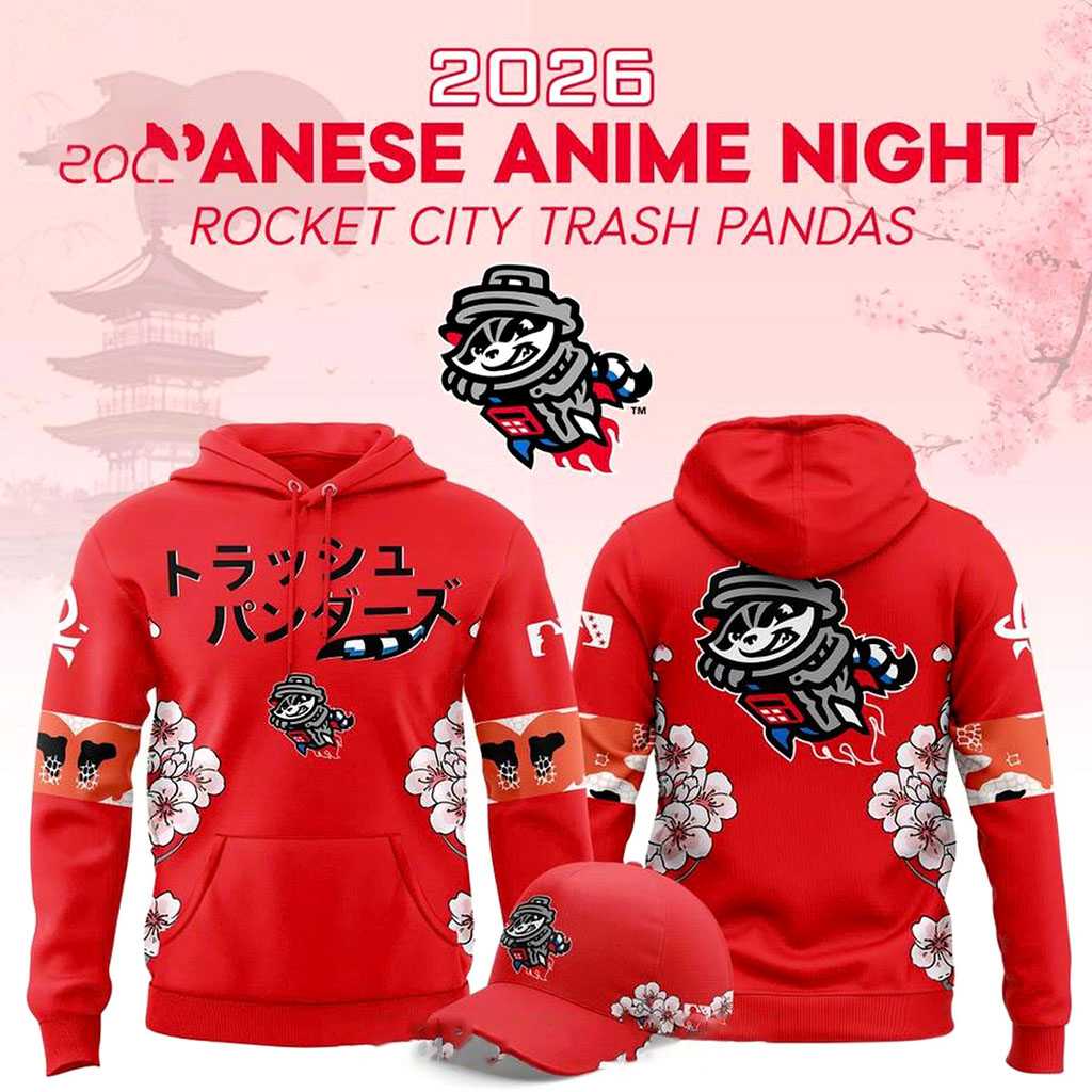 Rocket City Trash Pandas Japanese Night 2026 Red Tee Hoodie Rocket City Trash Pandas Japanese Night 2026 Red Tee Hoodie