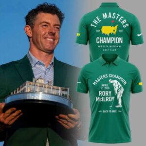 Rory McIlroy The 2026 Masters Champion Green Shirt