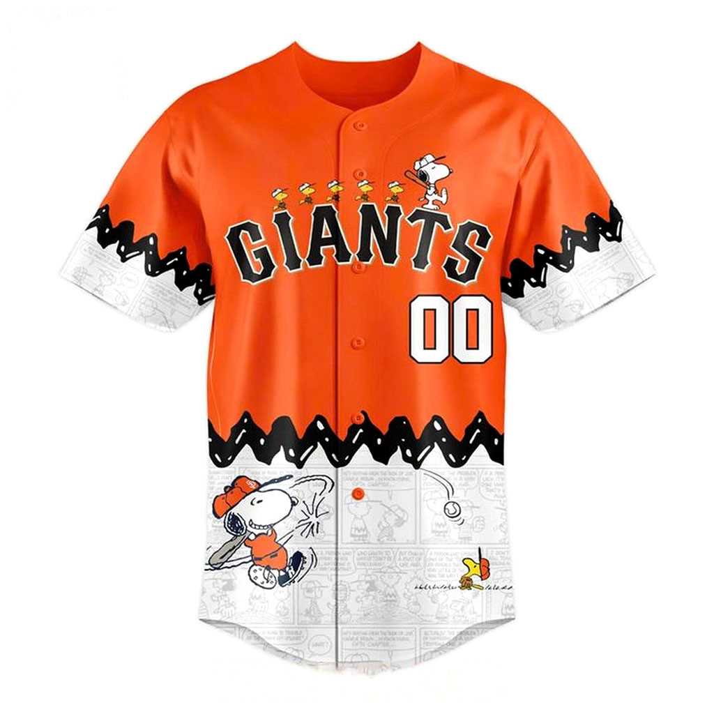 San Francisco Giants Peanuts Orange Night 2026 Custom Baseball Jersey San Francisco Giants Peanuts Orange Night 2026 Custom Baseball Jersey