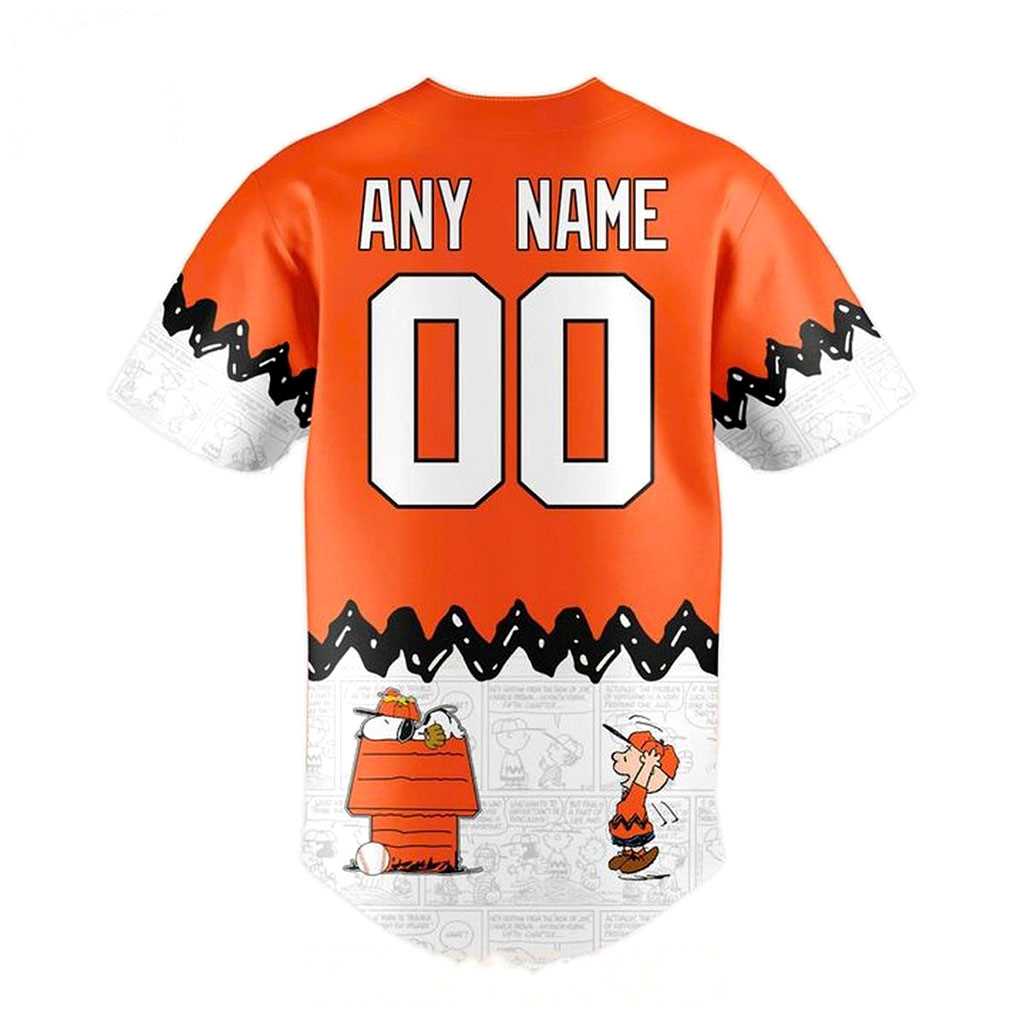 San Francisco Giants Peanuts Orange Night 2026 Custom Baseball Jersey San Francisco Giants Peanuts Orange Night 2026 Custom Baseball Jersey