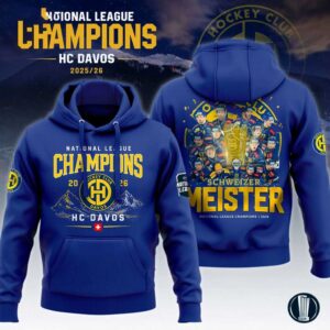 Schweizer Meister National League Champions HC Davos 3D Hoodie