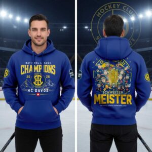 Schweizer Meister National League Champions HC Davos 3D Hoodie