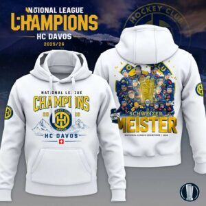 Schweizer Meister National League Champions HC Davos 3D Hoodie