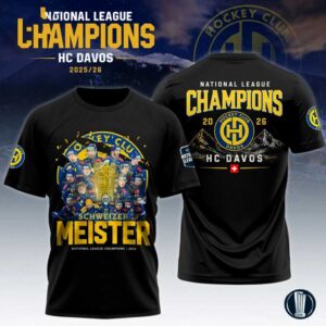 Schweizer Meister National League Champions HC Davos 3D T shirt