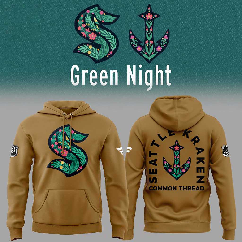 Seattle Kraken Green Night Kraken Common Thread 2026 Hoodie T Shirt Seattle Kraken Green Night Kraken Common Thread 2026 Hoodie T Shirt