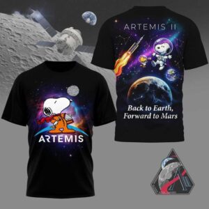 Snoopy Artemis II 2026 Back To The Earth Forward to Mars Shirt Hoodie