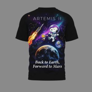 Snoopy Artemis II 2026 Back To The Earth Forward to Mars Shirt Hoodie