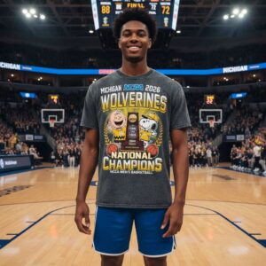 Snoopy Peanuts Michigan Wolverines NCAA 2026 Champions T-Shirt