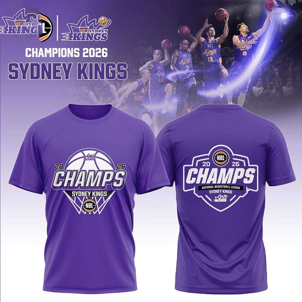Sydney Kings 2026 NBL Champions Tee Hoodie Sydney Kings 2026 NBL Champions Tee Hoodie