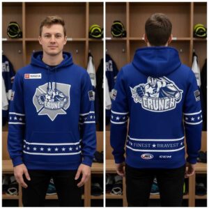 Syracuse Crunch 2026 First Responders Night Tee Hoodie All Blue