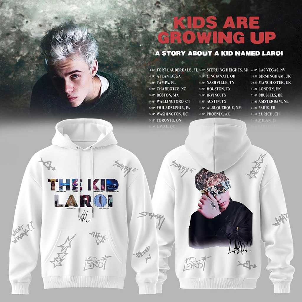 THE KID LAROI Kids Are Growing Up Tour 2026 Hoodie THE KID LAROI Kids Are Growing Up Tour 2026 Hoodie