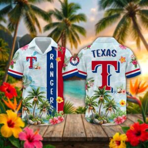 Texas Rangers New Collection Summer Aloha 2026 Hawaiian Shirt Beach Shorts