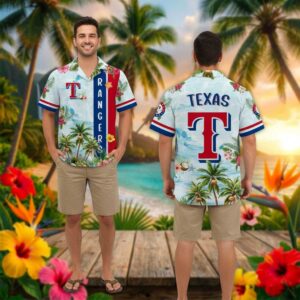 Texas Rangers New Collection Summer Aloha 2026 Hawaiian Shirt Beach Shorts