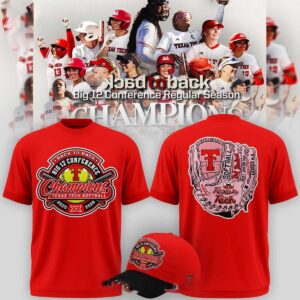 Texas Tech Red Raiders 2026 Softball Big12 Back2Back Champions Hoodie