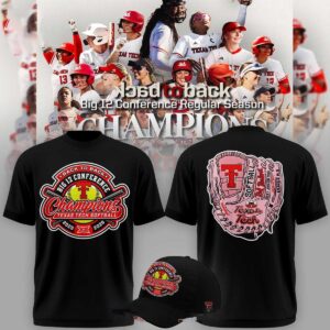 Texas Tech Red Raiders 2026 Softball Big12 Back2Back Champions Hoodie