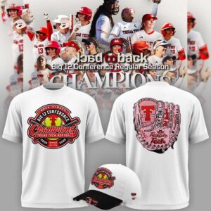 Texas Tech Red Raiders 2026 Softball Big12 Back2Back Champions Hoodie