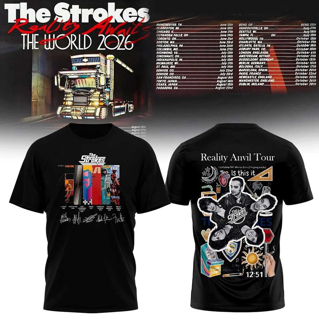 The Strokes Reality Awaits The World Tour 2026 For Fan Hoodie The Strokes Reality Awaits The World Tour 2026 For Fan Hoodie