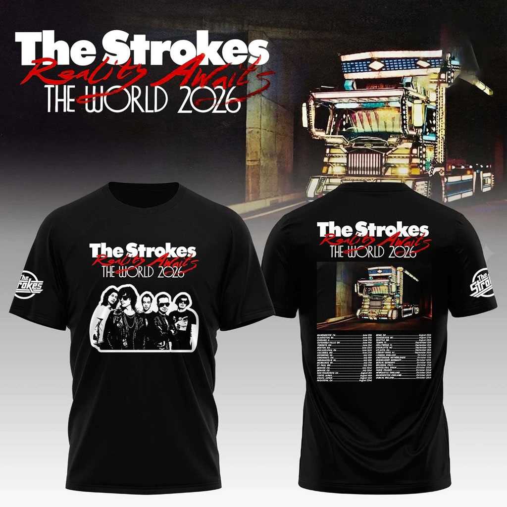 The Strokes Reality Awaits The World Tour 2026 For Fan Hoodie V2 The Strokes Reality Awaits The World Tour 2026 For Fan Hoodie V2
