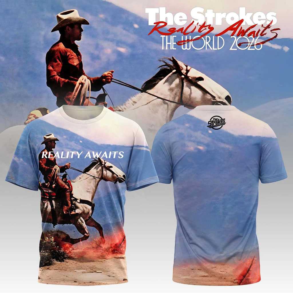 The Strokes Reality Awaits The World Tour 2026 T-Shirt The Strokes Reality Awaits The World Tour 2026 T-Shirt