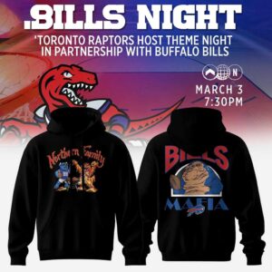 Toronto Raptors Bills Night 2026 Northern Family Game Day Tee Hoodie